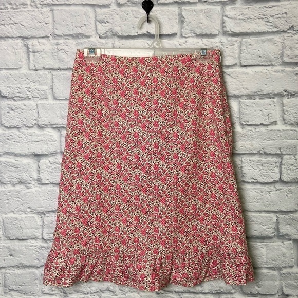 Brooks Brother 346 Liberty Floral Ruffle Pencil Skirt size 2 - Picture 1 of 11